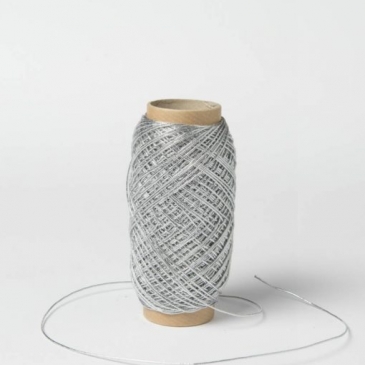 Rollo cordoncillo plata metalizado brillo 1mm x 100m
