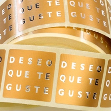 Rollo etiquetas deseo que te guste 30x30mm (500 uds.)