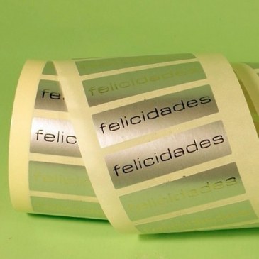 Rollo etiquetas felicidades 50X15mm (500 uds.)