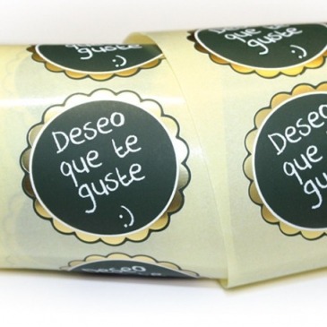 Rollo etiquetas deseo que te guste 50mm (250 uds.)