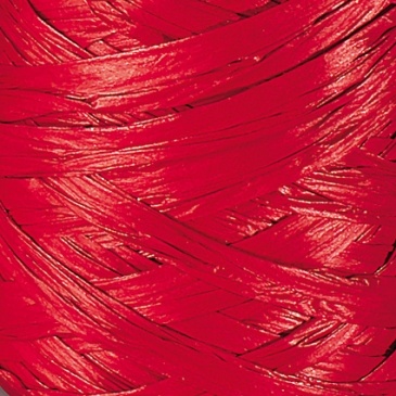 Rollo rafia polipropileno rojo 15mm x 200m