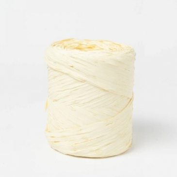 Rollo rafia polipropileno crema 15mm x 200m