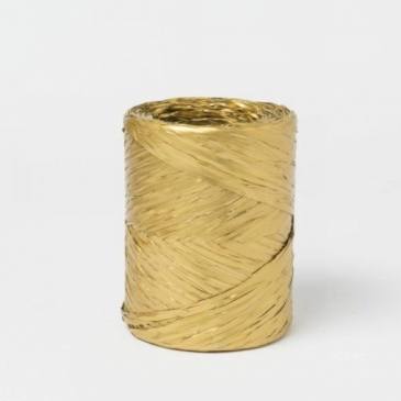 Rollo rafia polipropileno oro 15mm x 200m