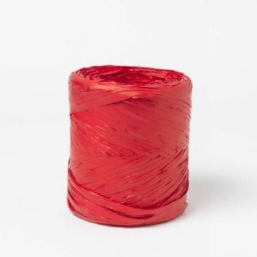 Rollo rafia polipropileno rojo 15mm x 200m
