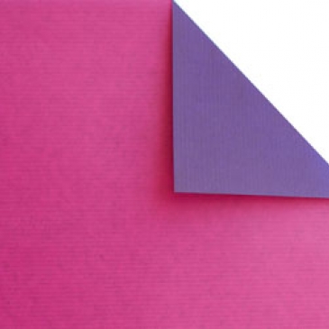 Bobina papel de regalo kraft blanco fondo fucsia-morado 70cmX100m